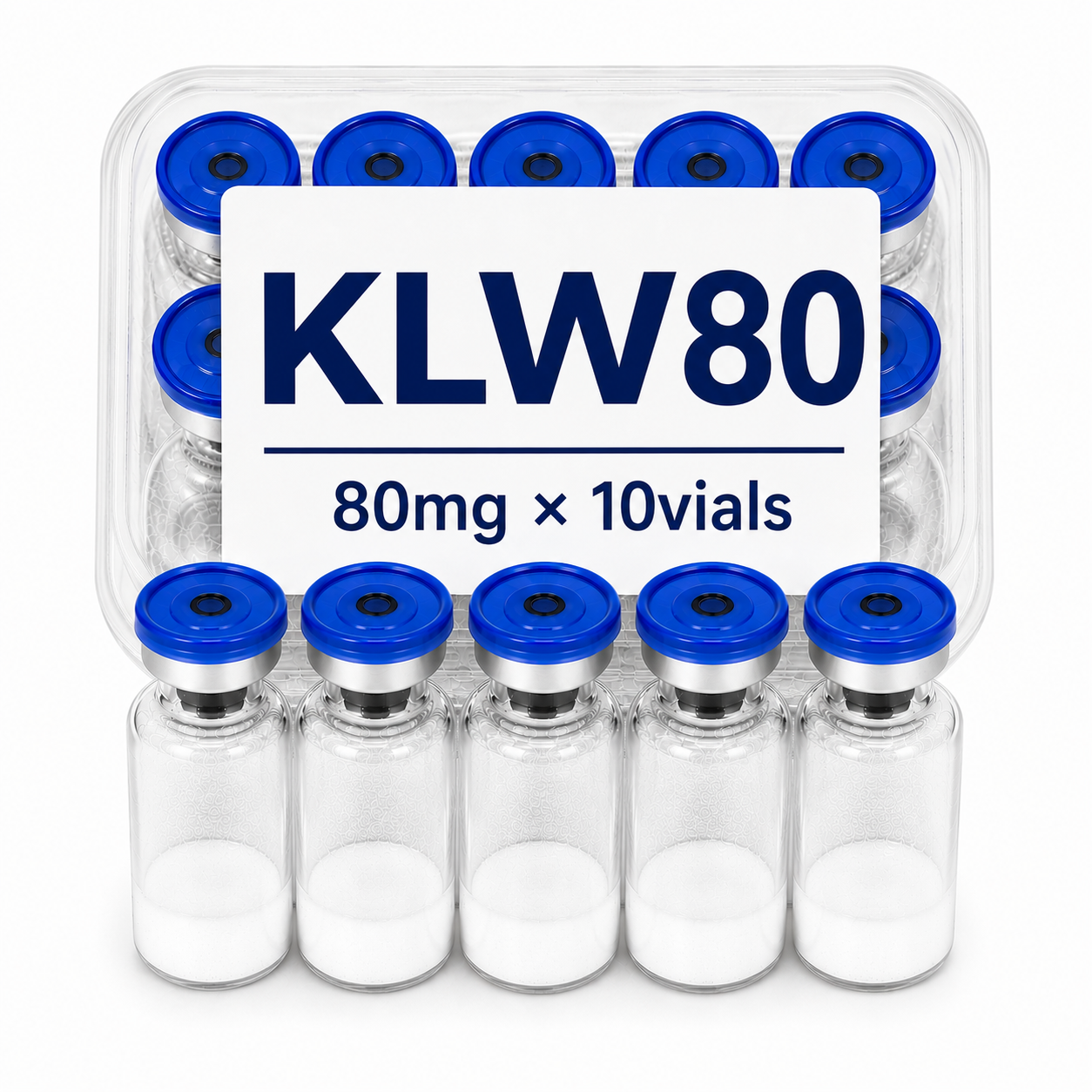 KLOW80--(BPC157 10mg+GHK-CU50mg+TB500 10mg+kpv10mg) KLV Blend 80mg×10vials image 1